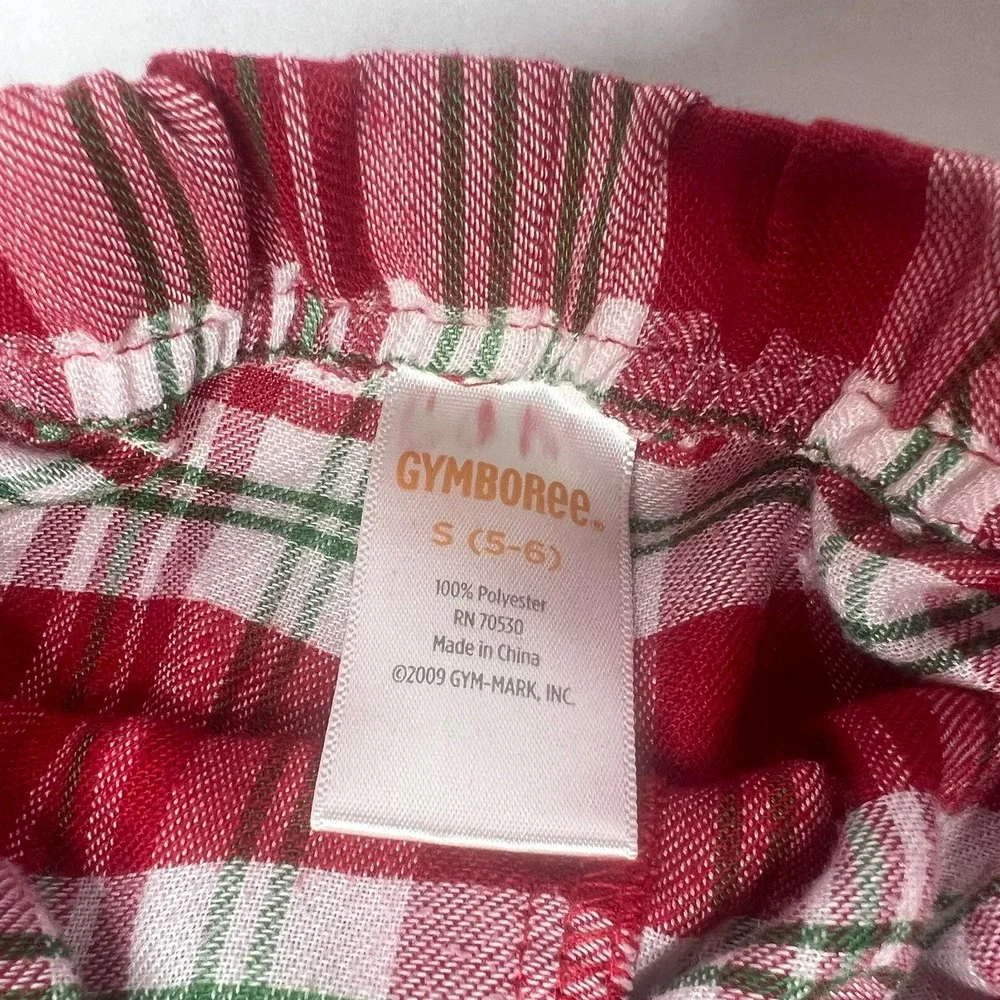 Small 5 6 Gymboree Christmas Plaid Boys Girls Pajama Holiday Matching Red‎ White